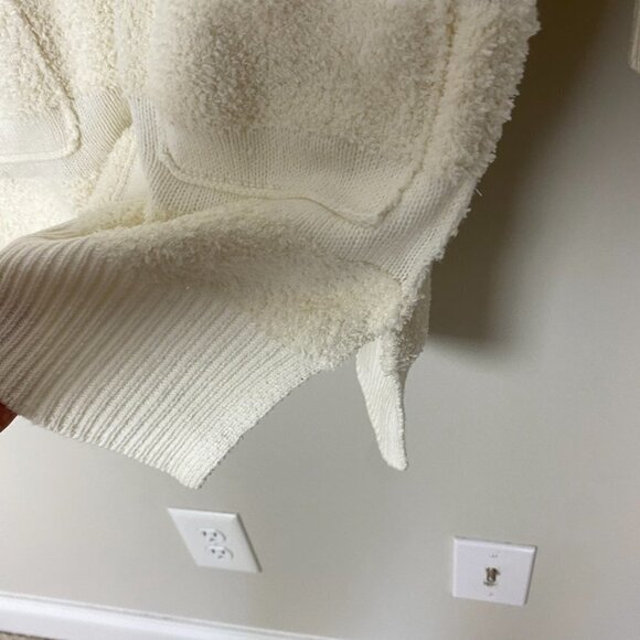 Anthropologie Daily Practice Long Chunky Cardigan Sweater Striped Button - Picture 7 of 9